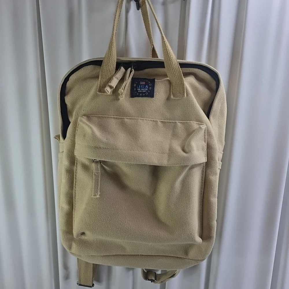 Canvas Backpack Tote Gorpcore Hiking Outdoor Camping‎